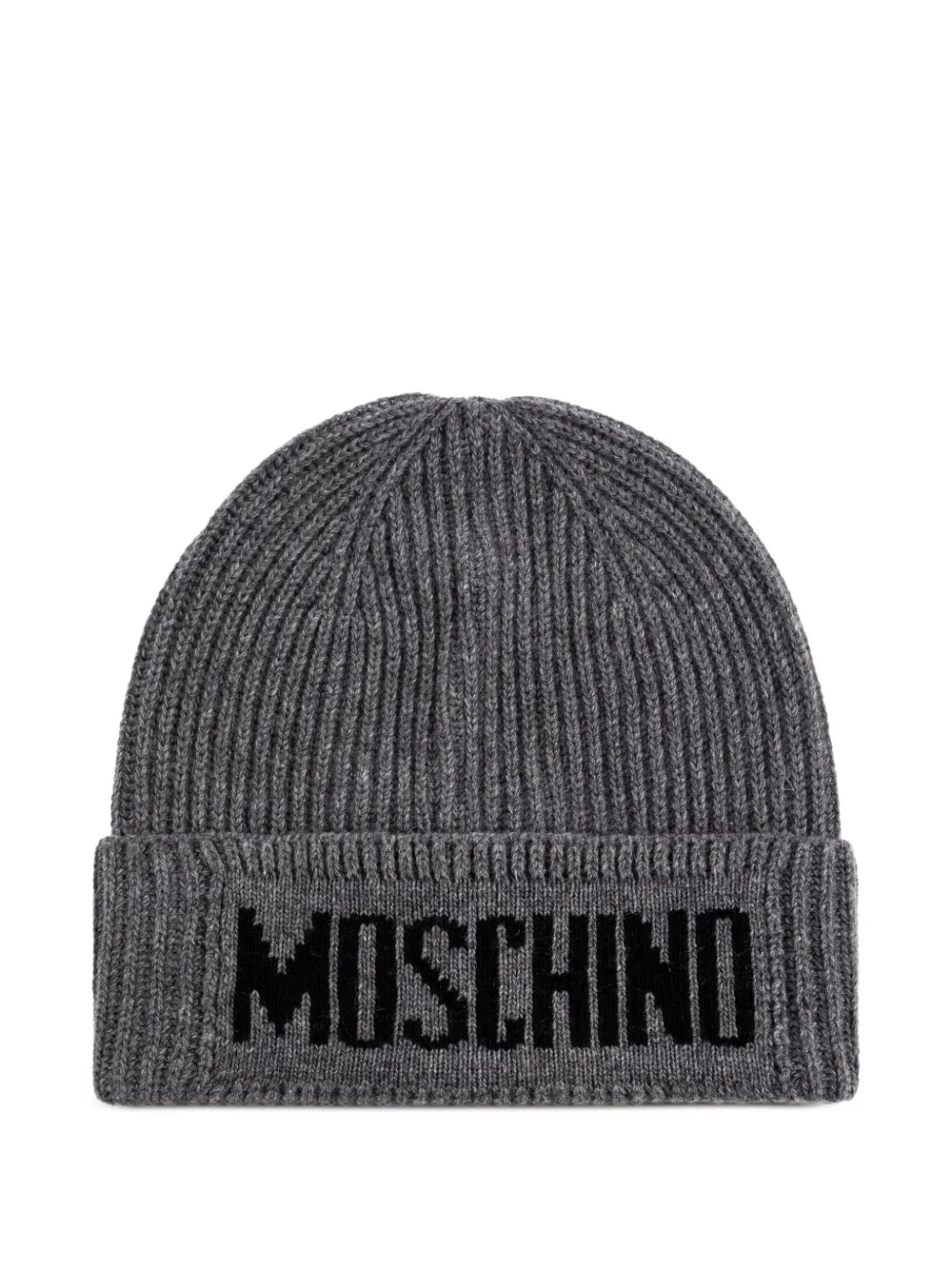 Moschino Geribbelde muts Grijs