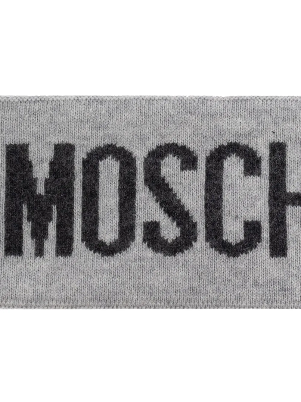 Moschino Logo-intarsia Headband In Gray