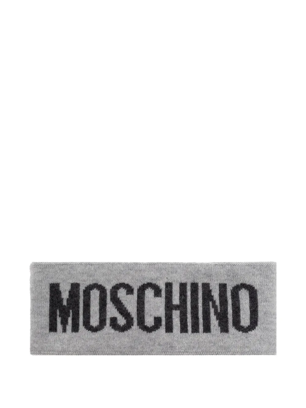 Moschino Logo-intarsia Headband In Gray