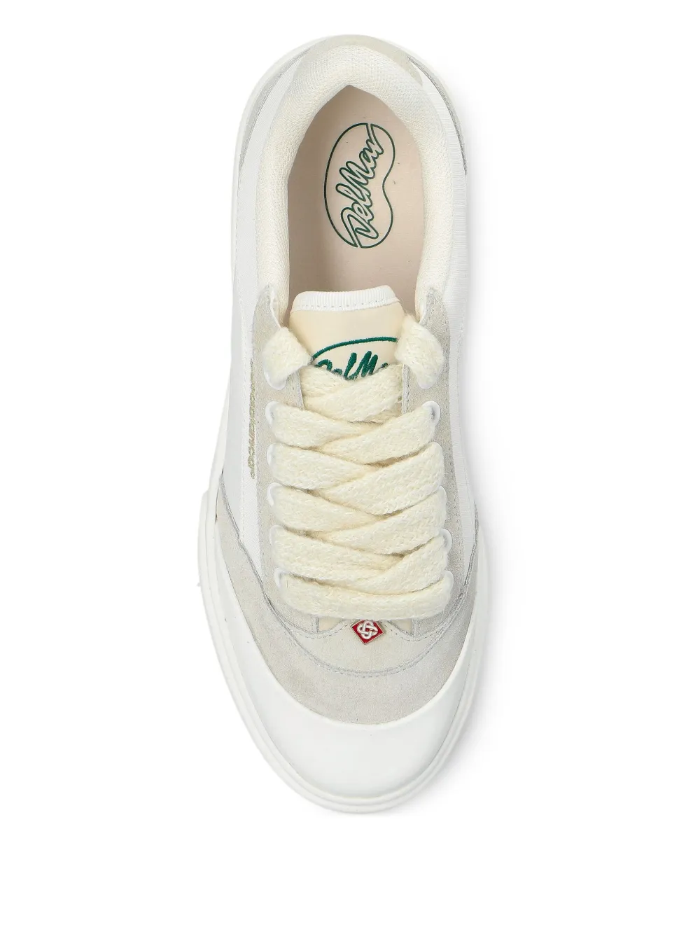 Casablanca suede-panel lace-up sneakers White