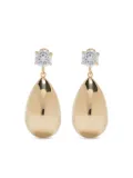 Magda Butrym teardrop-shaped crystal earrings - Gold
