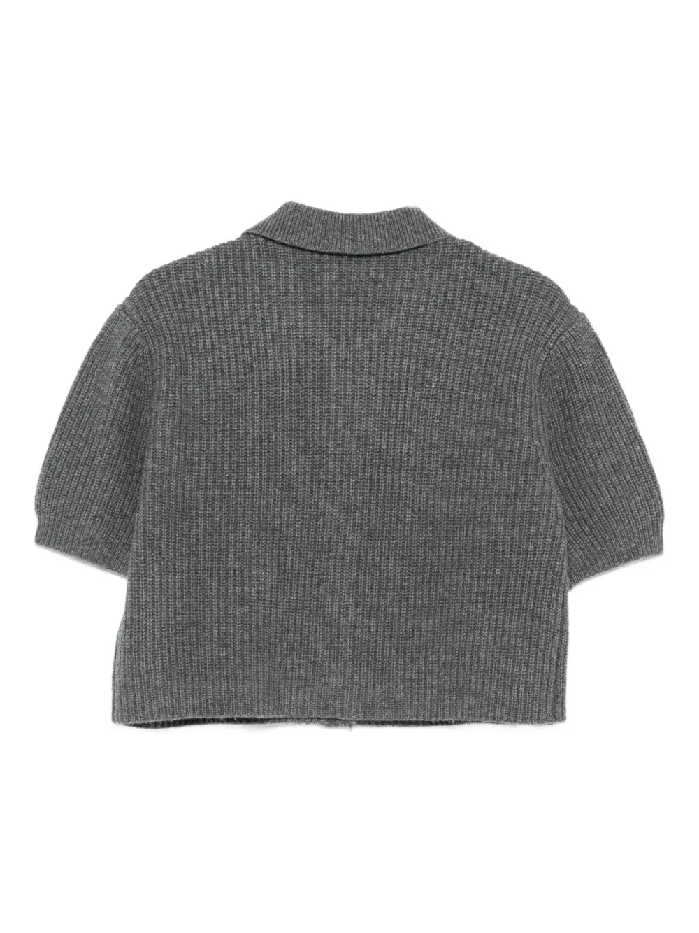 HERSKIND ribbed short-sleeve cardigan Grijs