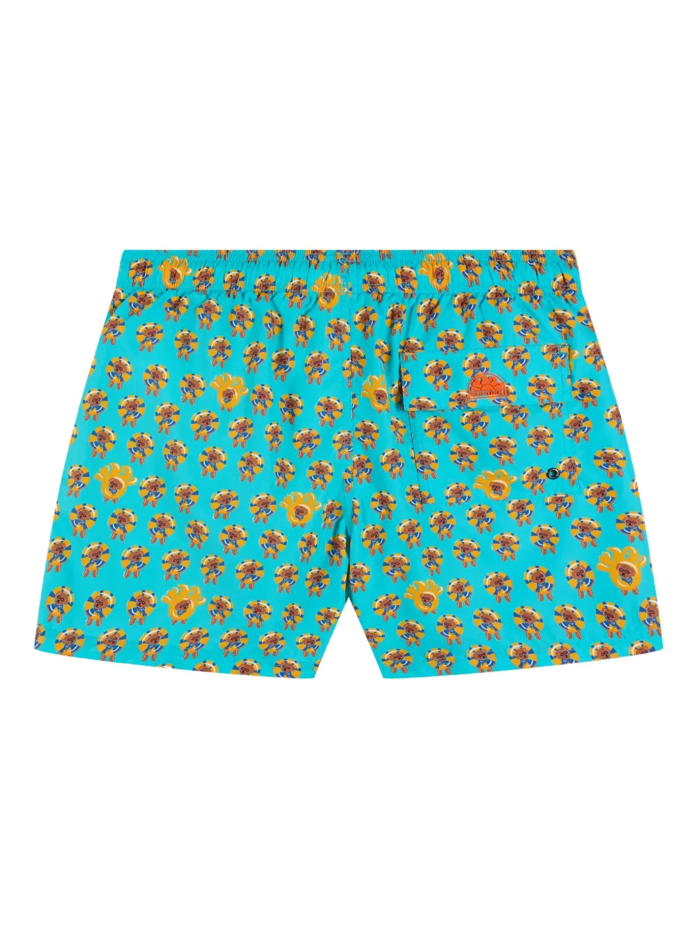 Sundek x Pelo Foundation zwembroek met hondenprint Groen