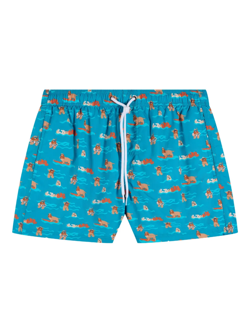 Sundek x Pelo Foundation zwembroek met hondenprint Blauw