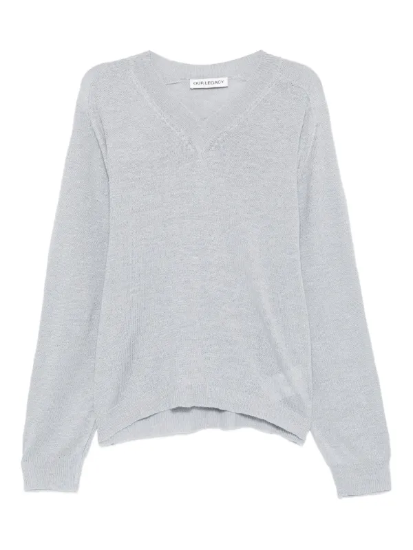 OUR LEGACY ロングスリーブ Vネックセーター | ブルー | FARFETCH JP