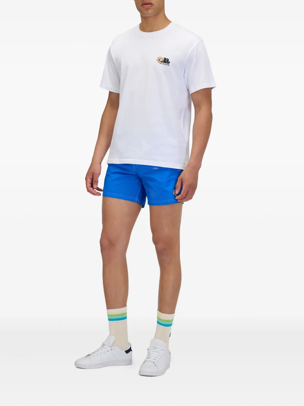 Sundek x Pelo Foundation T-shirt met borduurwerk Wit