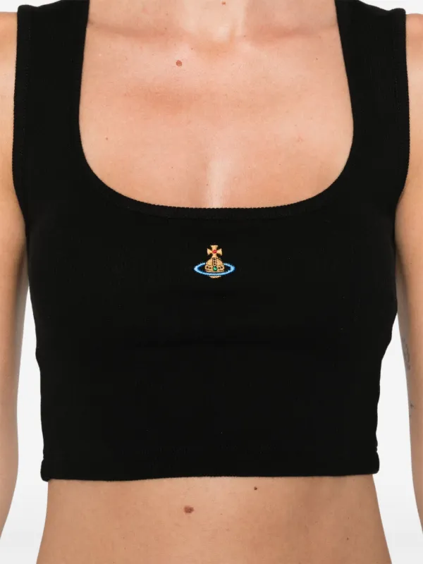 Vivienne Westwood orb-embellished Sleeveless Top | Black | FARFETCH