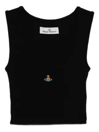 Vivienne Westwood ノースリーブチュニック 00 ブラック Vivienne Westwood Orb ノースリーブトップ | ブラック | FARFETCH JP