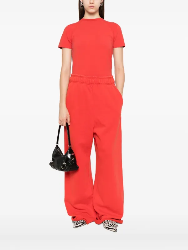 ENTIRE STUDIOS raglan-sleeve Cotton T-shirt | Red | FARFETCH