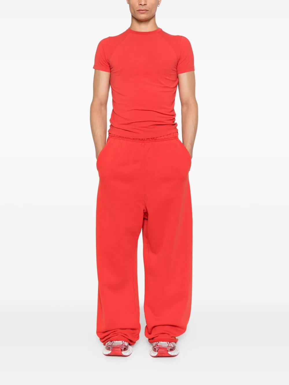 ENTIRE STUDIOS T-shirt met raglanmouwen Rood