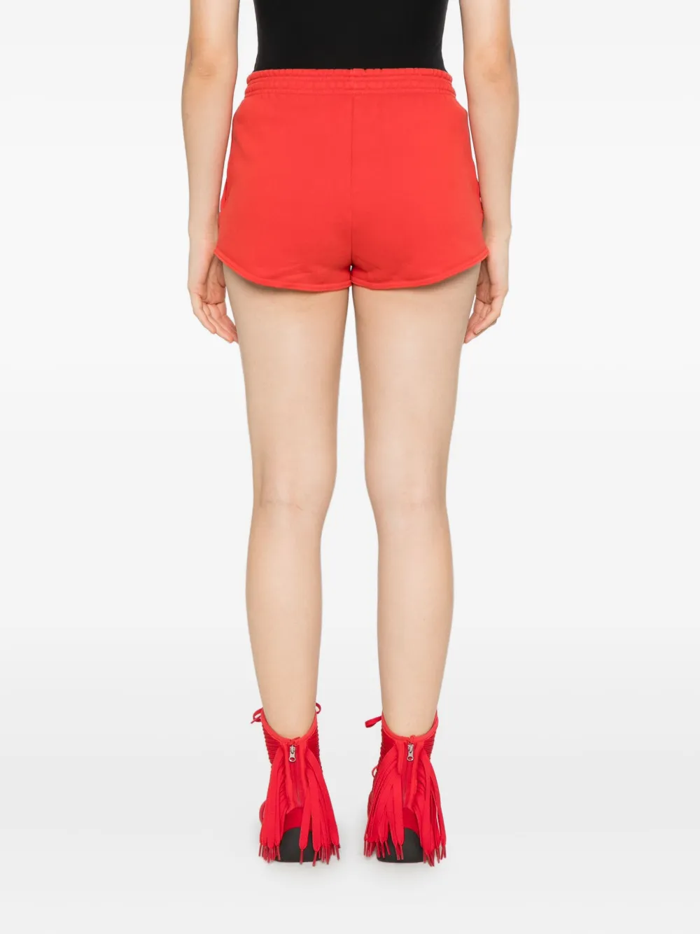 ENTIRE STUDIOS Shorts met elastische taille en zakdetail Rood