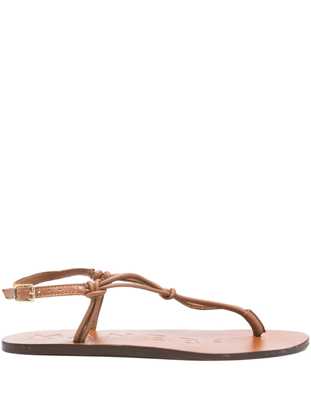 Manebi Canyon knotted leather thong sandals | Brown | Image 1