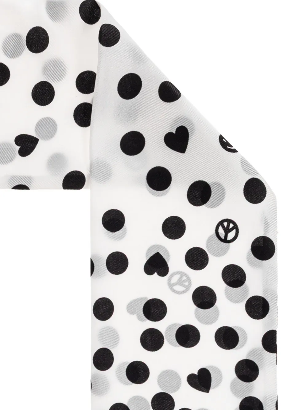 Moschino Sjaal met stippen Wit