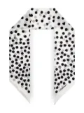 Moschino polka dot-print scarf - White