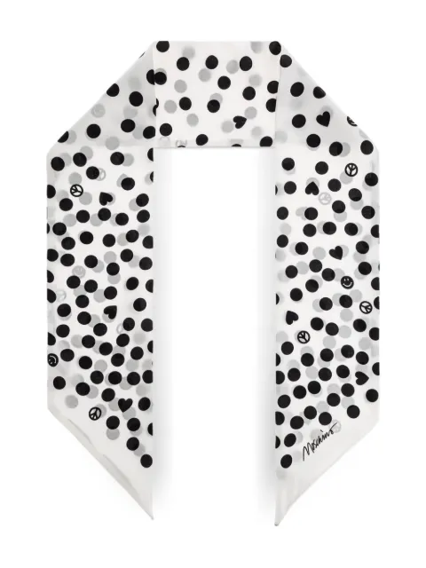 Moschino polka dot-print scarf