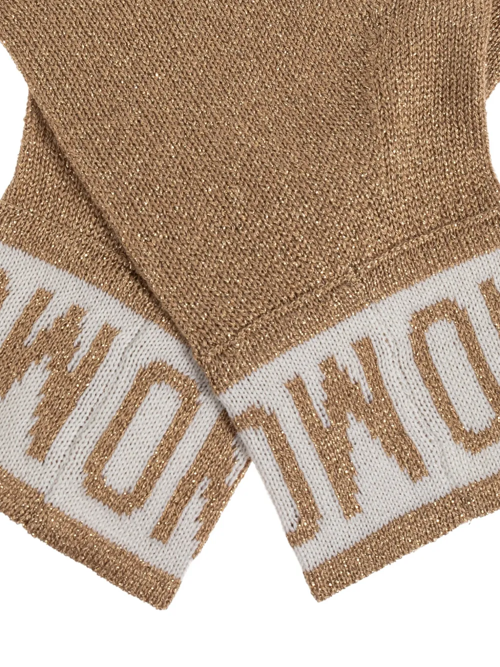 Moschino Handschoenen met logo Beige