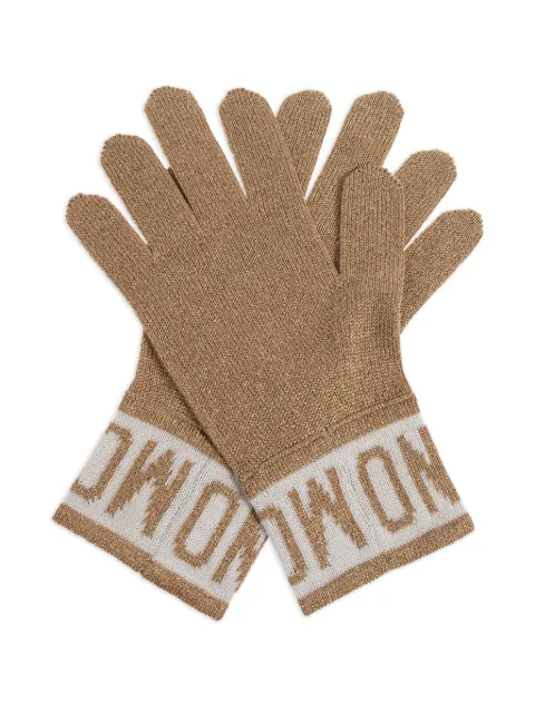 Moschino cuff logo-detail gloves