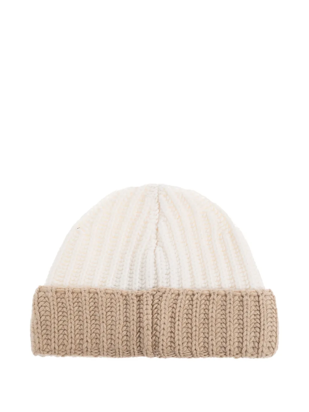 Moschino ribbed logo-patch beanie Wit