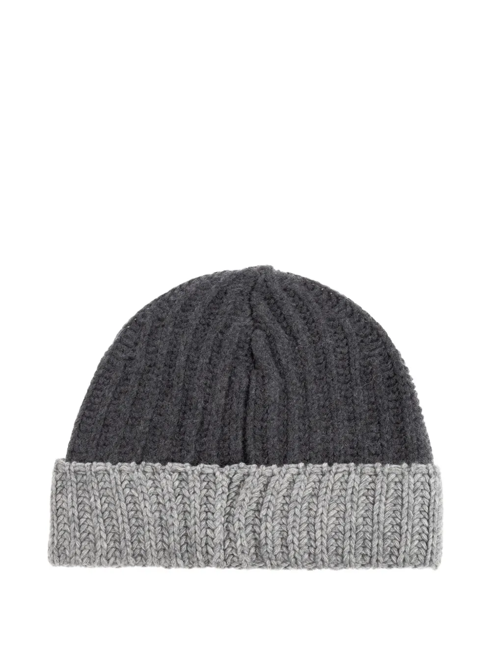 Moschino Ribbed Wool Beanie In Gray