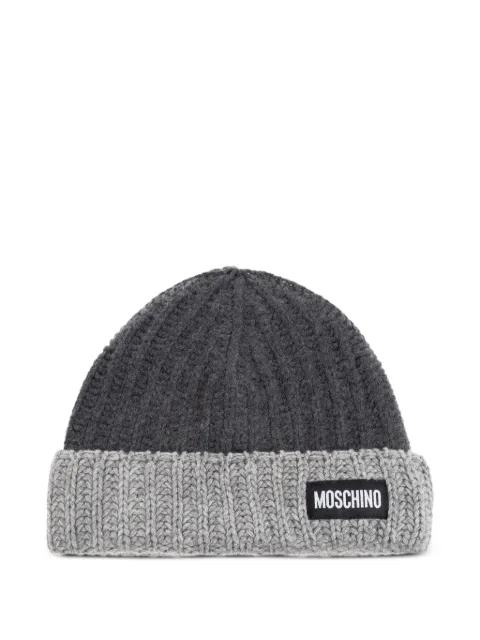 Moschino ribbed wool beanie