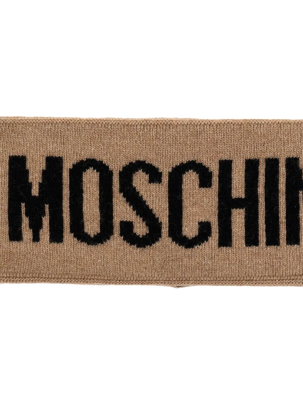 Moschino logo-intarsia headband Bruin