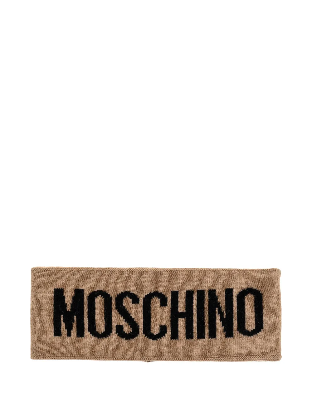 Moschino logo-intarsia headband Bruin