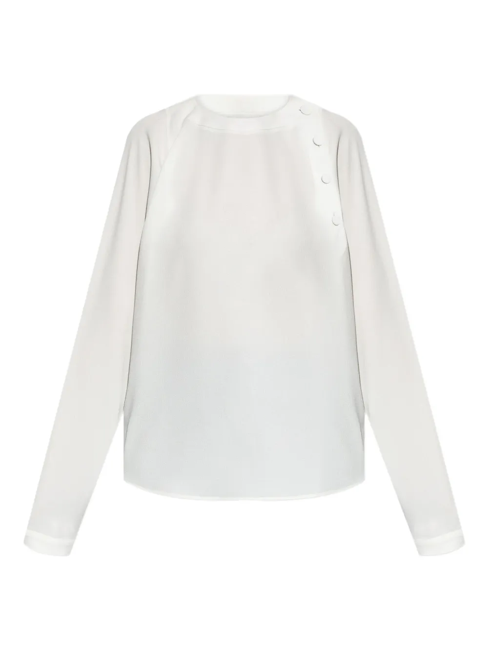 Emporio Armani button-detail raglan-sleeves blouse Wit