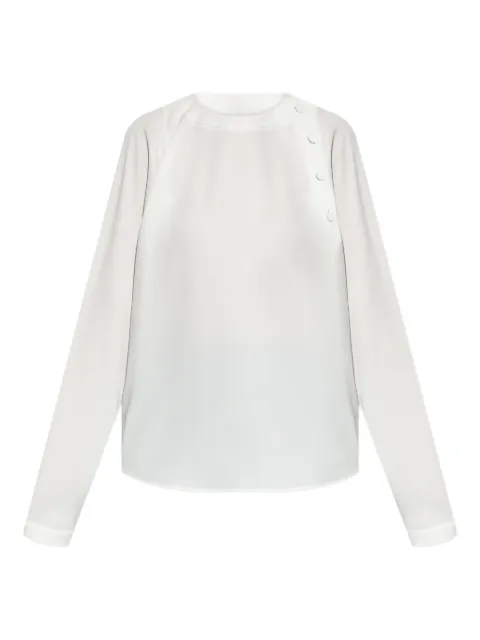 Emporio Armani button-detail raglan-sleeves blouse