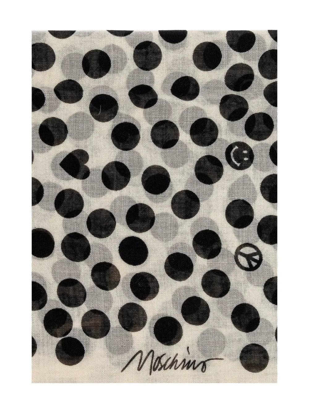 Moschino polka-dot pattern scarf Wit