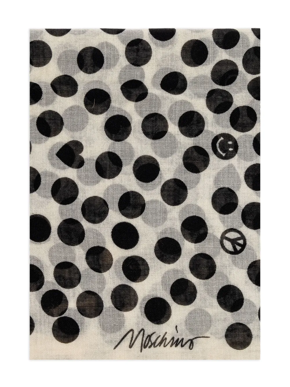 Moschino Sjaal met stippen Wit