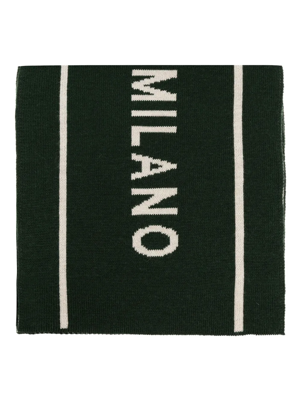 Moschino Sjaal met Milano-logo Groen