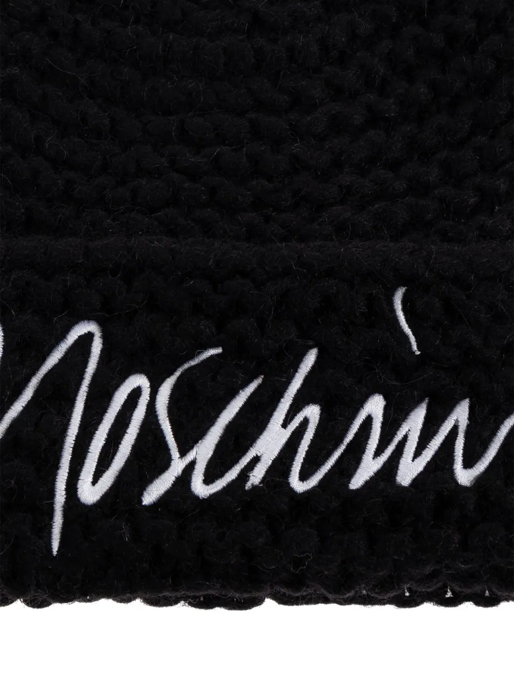 Moschino Muts met logodetail Zwart