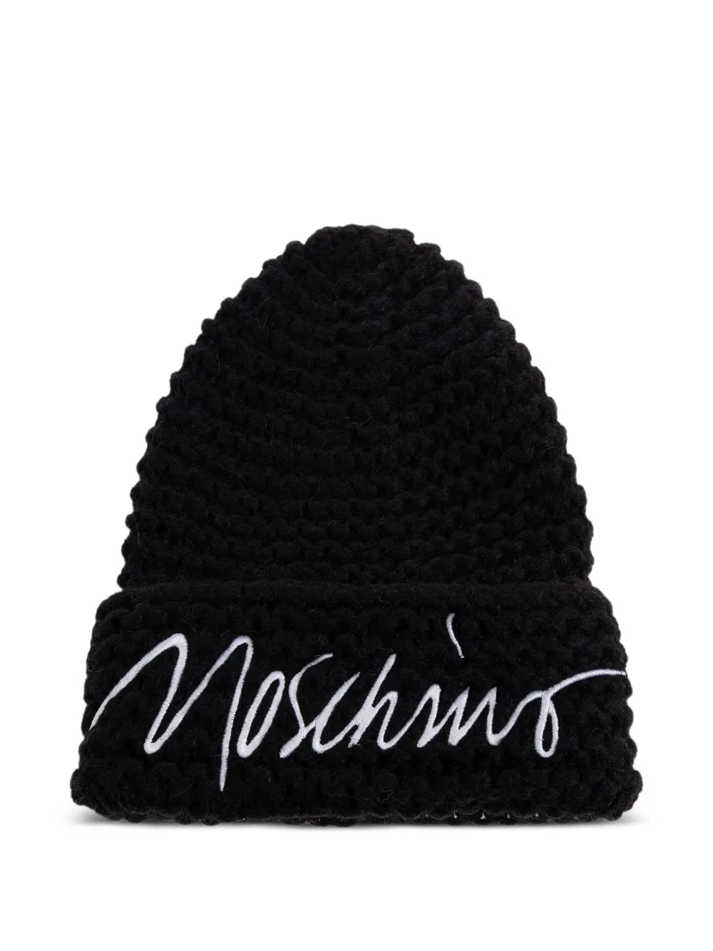 Moschino Muts met logodetail Zwart