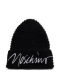 Moschino logo-detailed beanie - Black