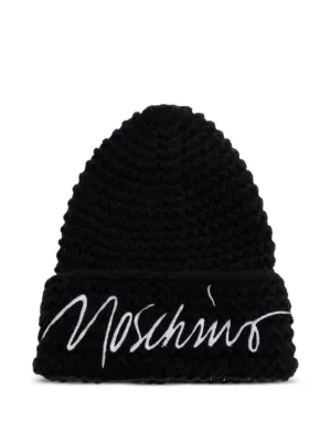 MOSCHINOリブ編み 黒 ニット帽 MOSCHINOリブ編み 黒 ニット帽 86944470b_20_d_500.jpg