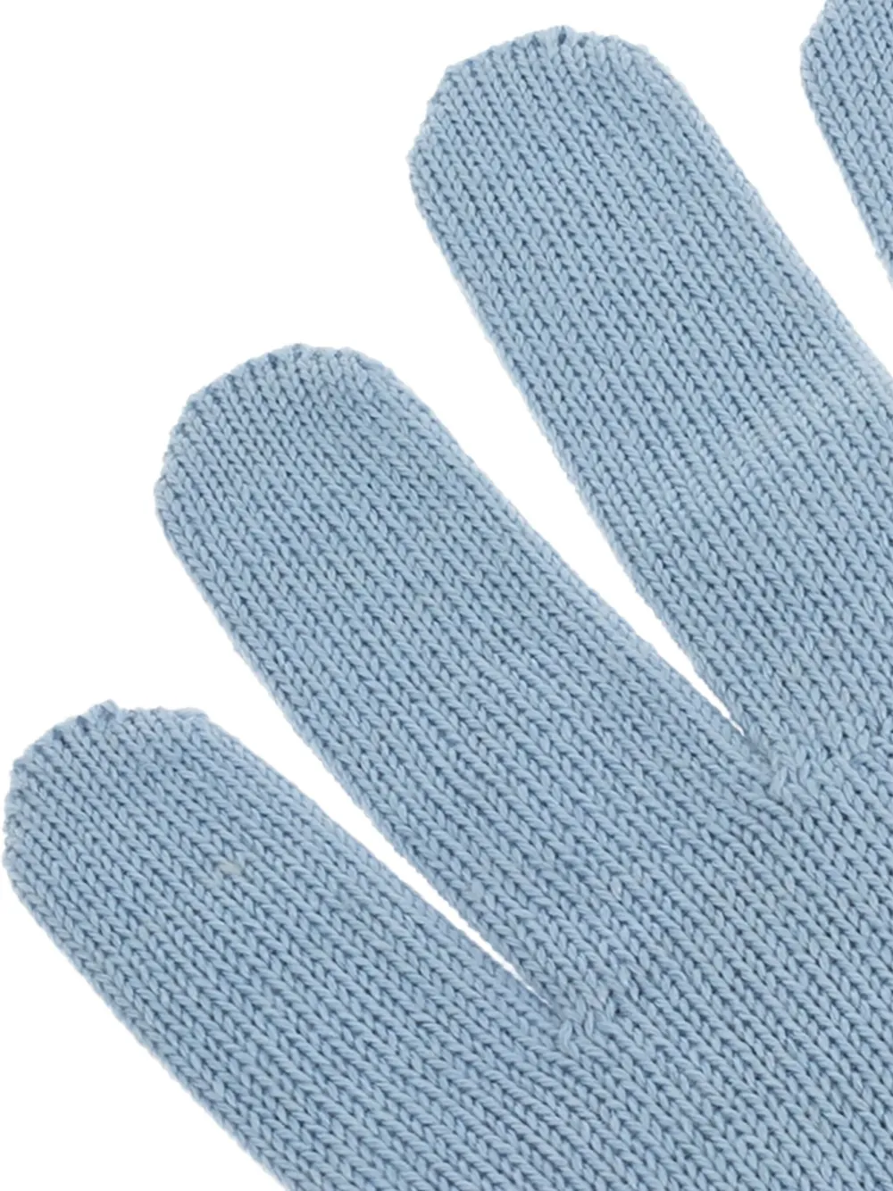 Moschino Geribbelde handschoenen met geborduurd logo Blauw