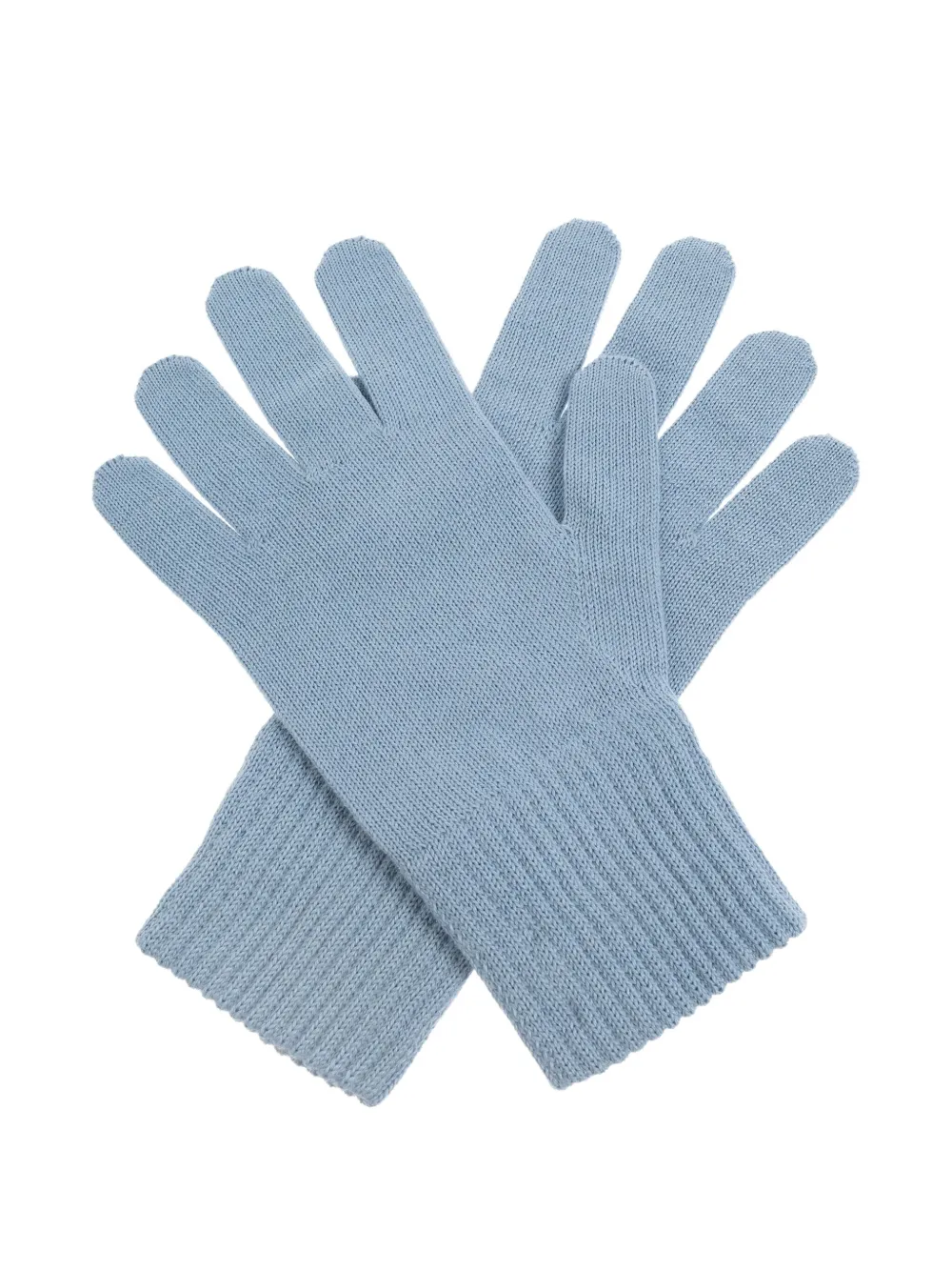 Moschino Geribbelde handschoenen met geborduurd logo Blauw