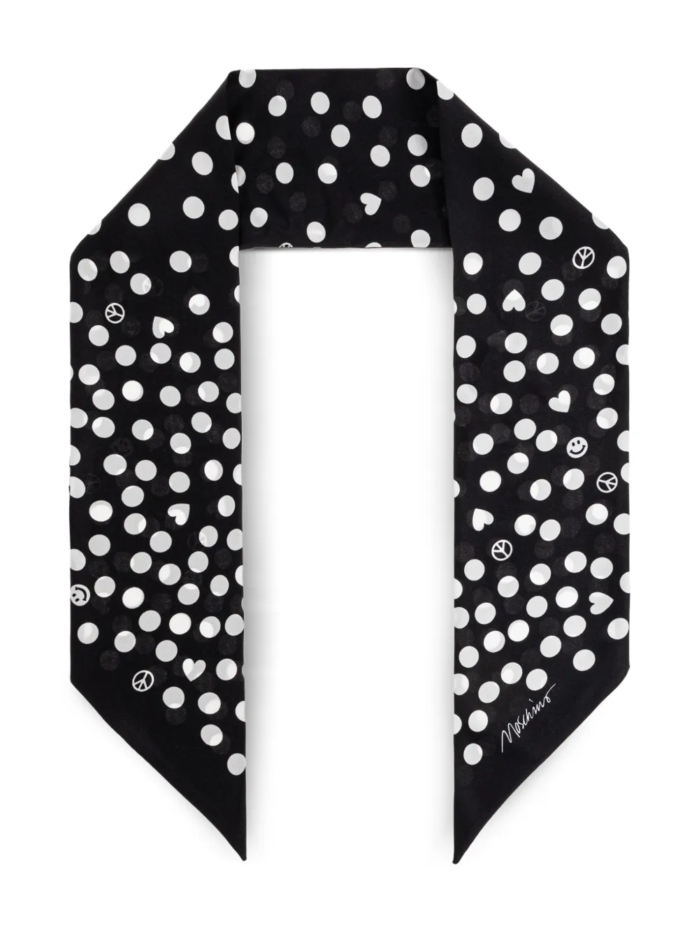 Moschino Sjaal met stippen Zwart