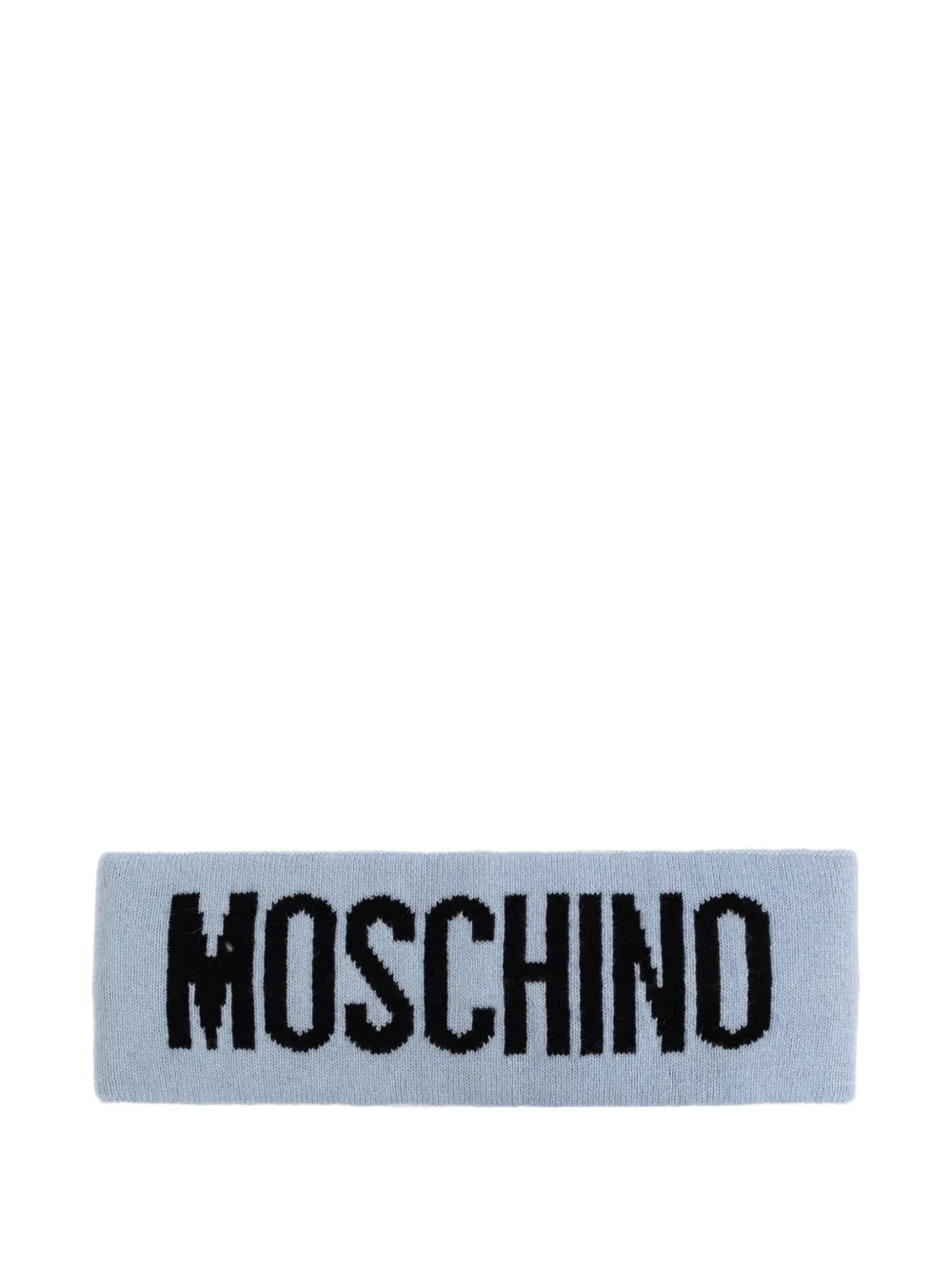 Moschino Logo-embroidered Headband In Blue