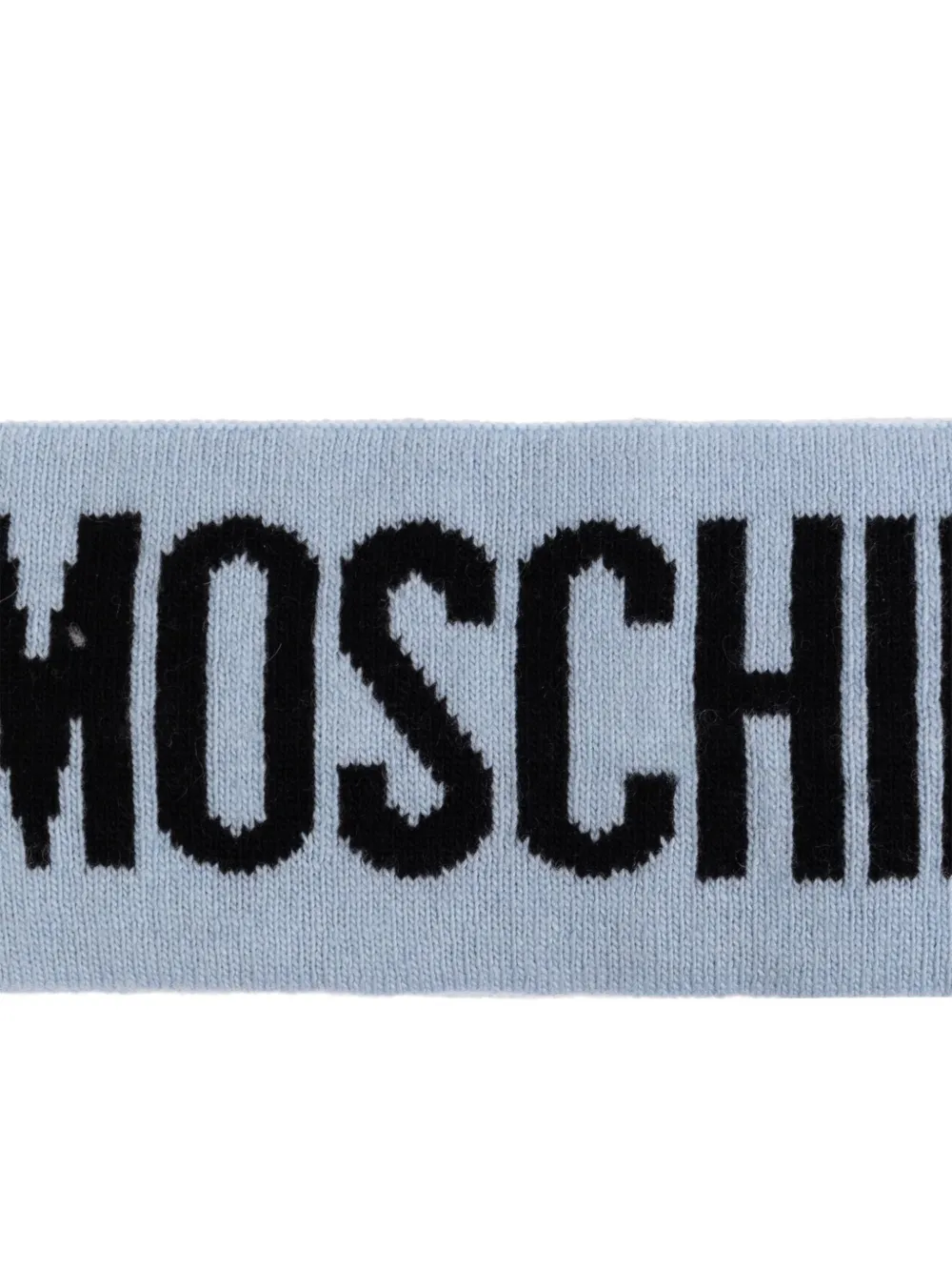 Moschino Logo-embroidered Headband In Blue