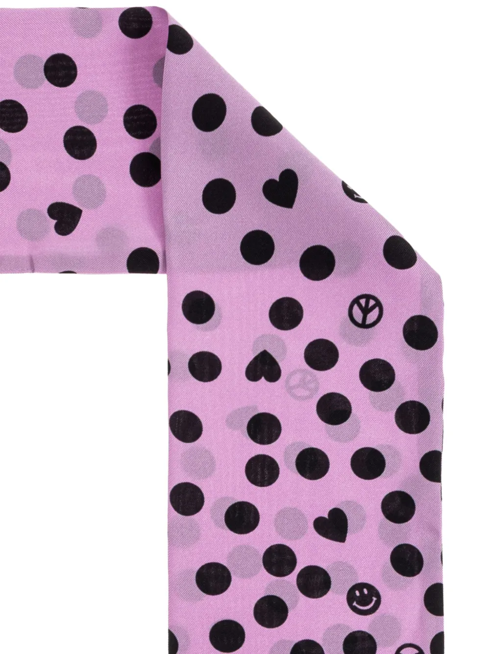 Moschino Sjaal met stippen Paars