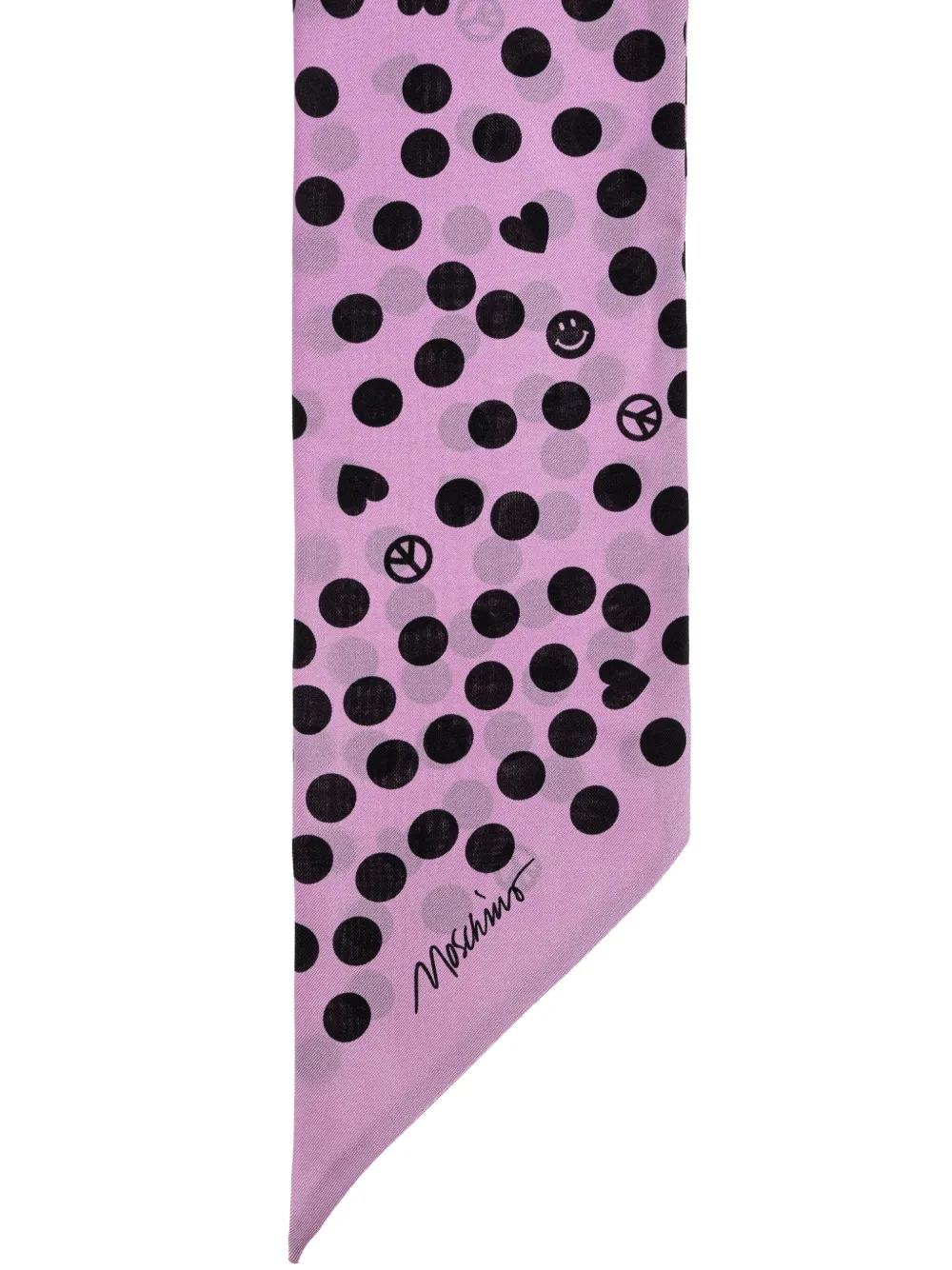 Moschino Sjaal met stippen Paars