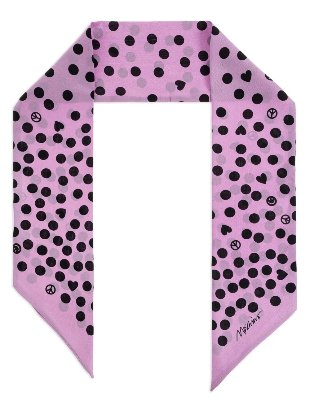 Moschino Sjaal met stippen Paars