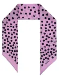 Moschino polka dot-print scarf - Purple