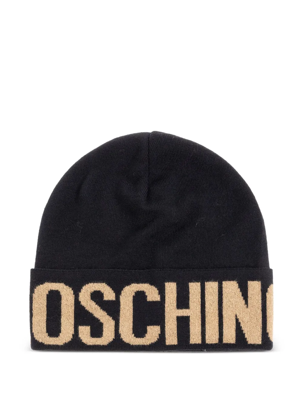 Moschino Logo-detail Beanie In Black
