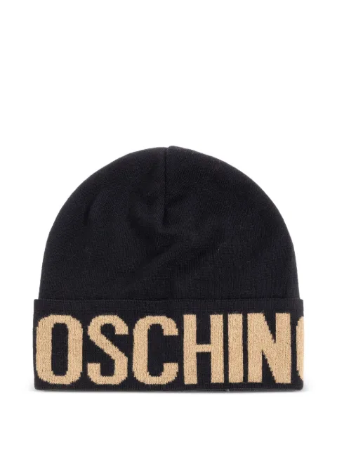Moschino logo-detail beanie