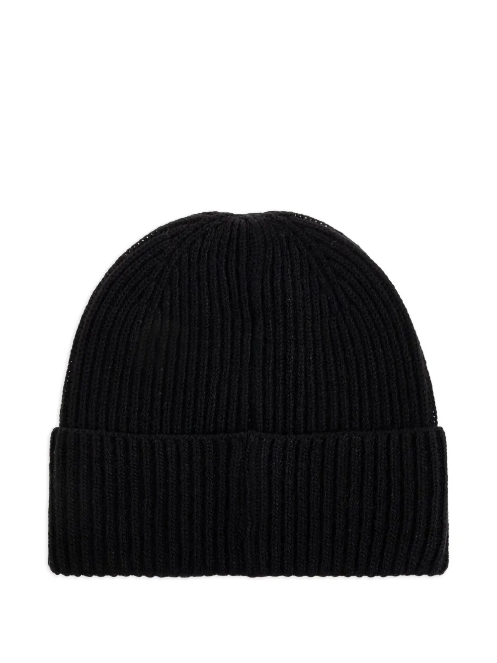 Moschino ribbed logo-detailed beanie Zwart