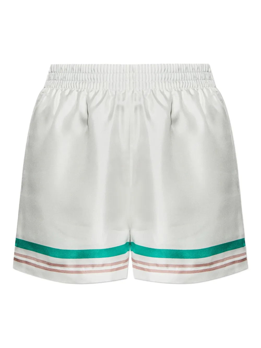 Casablanca silk striped shorts Wit