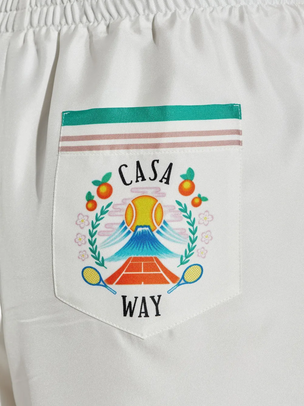 Casablanca silk striped shorts Wit