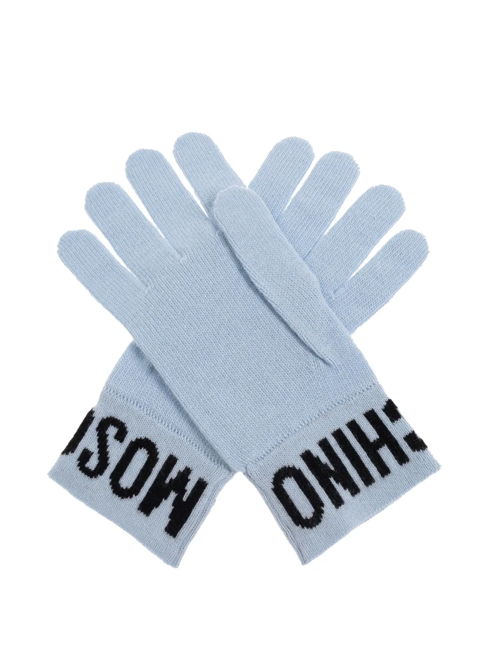 Moschino logo-detail gloves Blauw